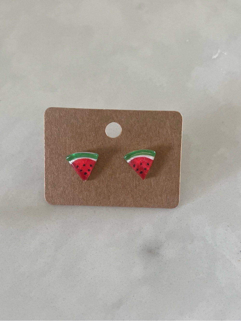 2/$15- Watermelon Stud Earrings - Handmade